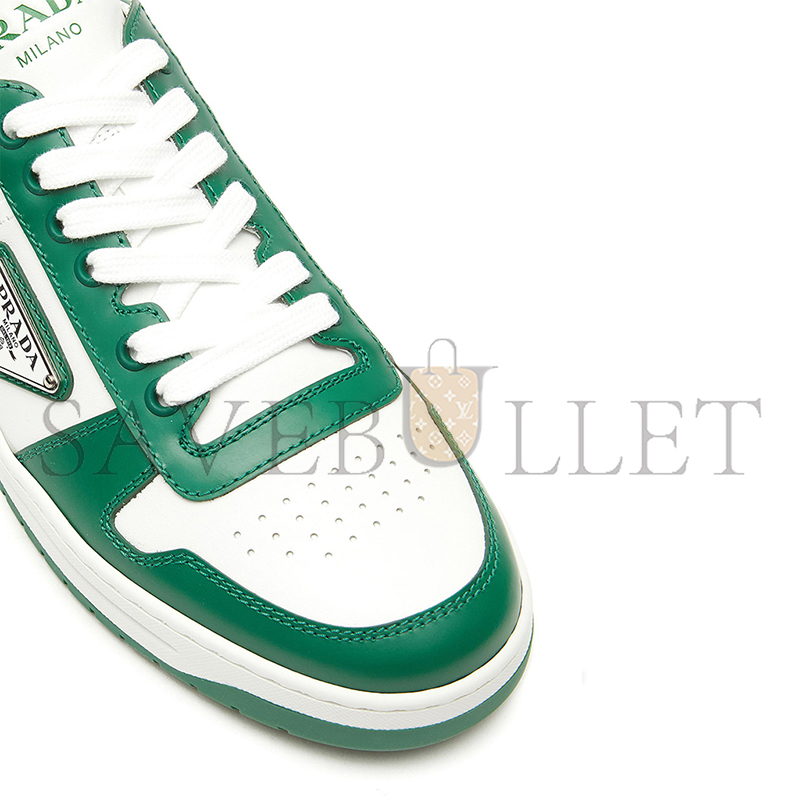 PRADA TWO-TONE LEATHER DOWNTOWN SNEAKERS F0A8Z
